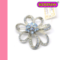 Broche élégante fleur strass bleu # 5865